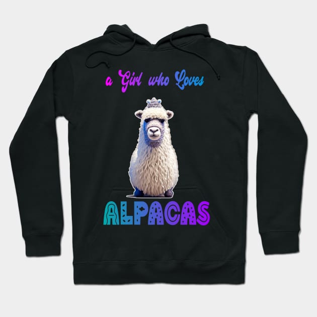 Just A Girl Who Loves Alpacas Hoodie by BrightC